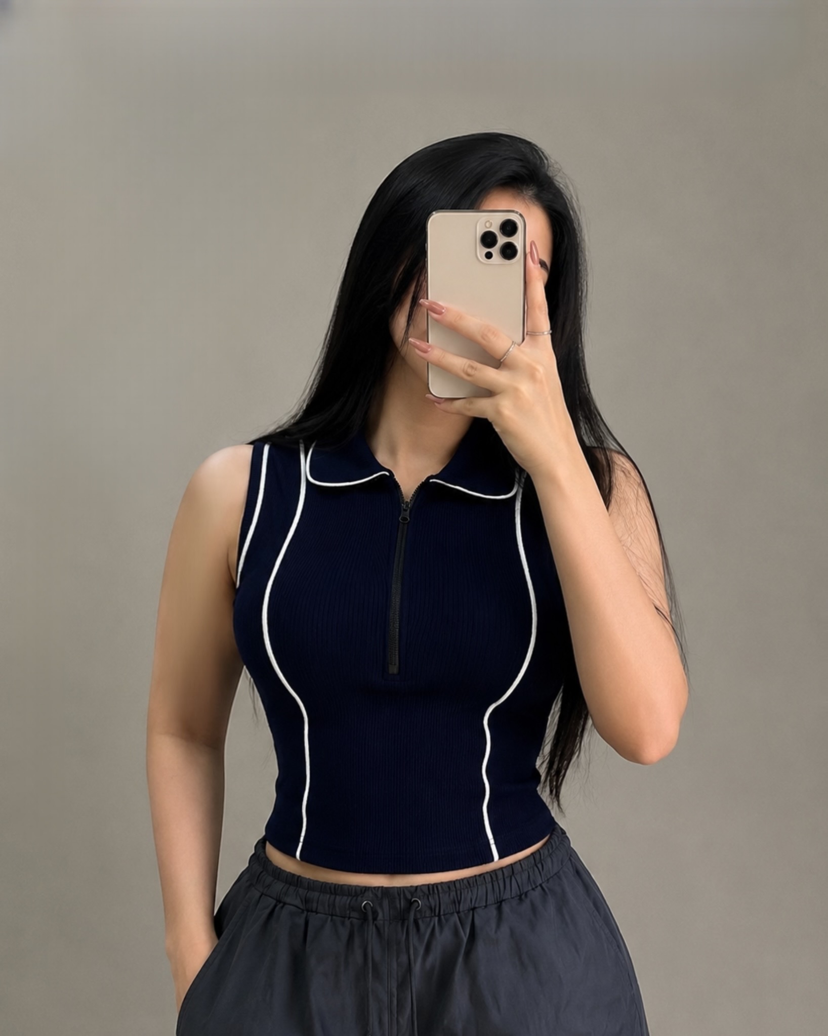 کراپ نیم زیپ لاین➰